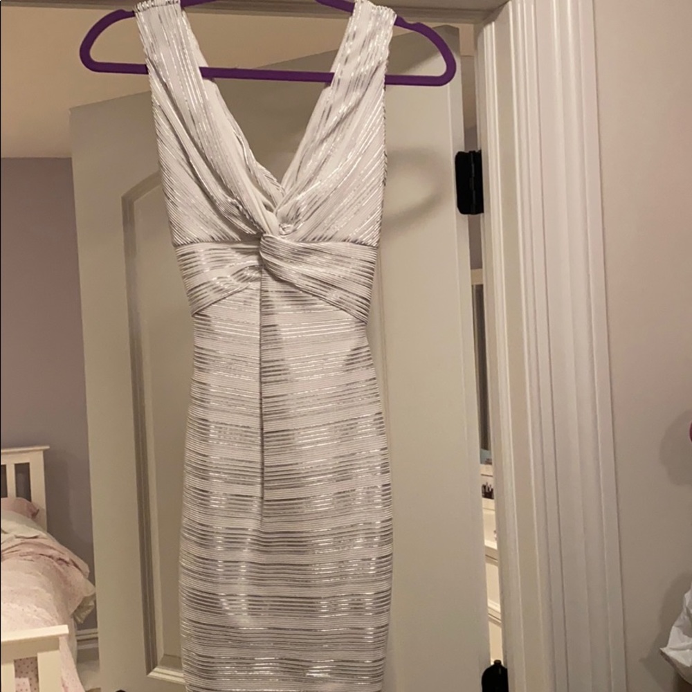 White and silver dress